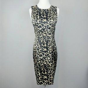 Vince Camuto | Bodycon Cheetah Sleeveless Dress